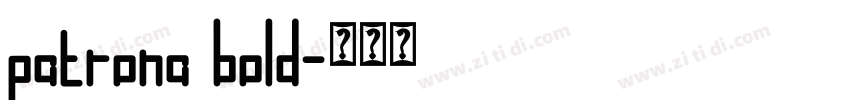 patrona bold字体转换